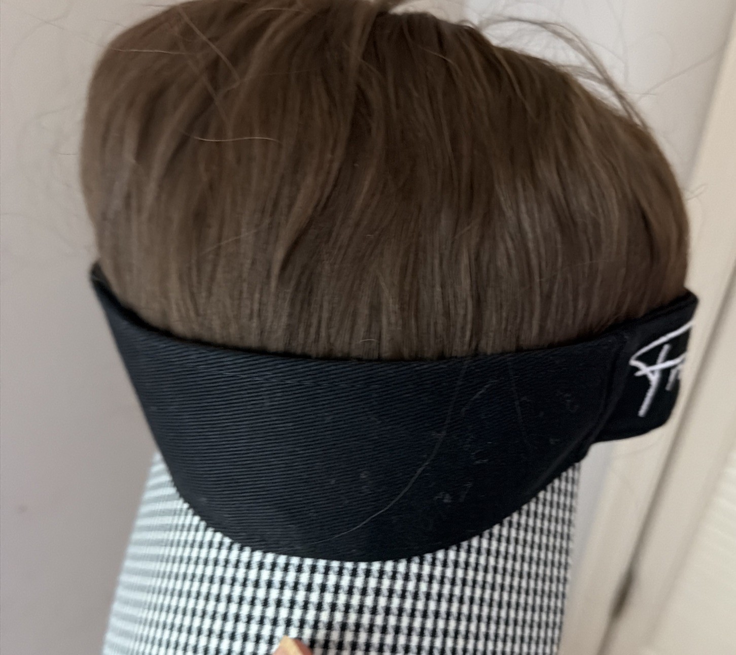 Baseball Cap with Hair: Brown Ponytail Black Hat Hair Freedom