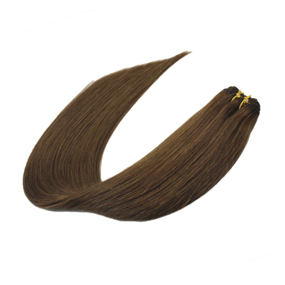 100g Thick Bundle Weft Hair Extenisons Remy Human Hair Double Weft Weave Blonde