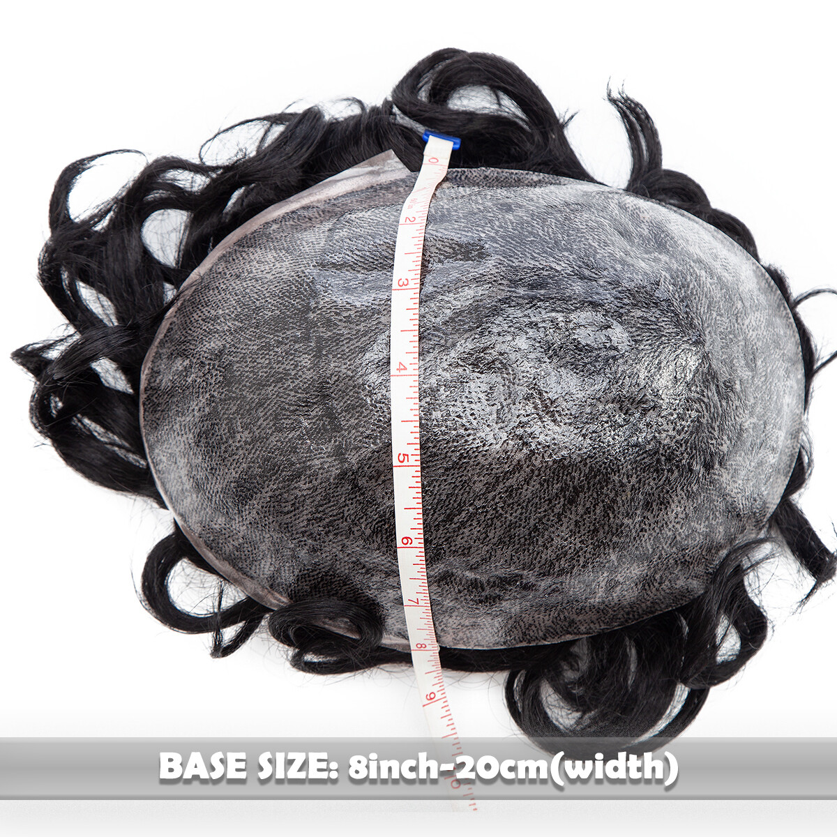 Men Toupee Hairpiece Tape In Human Hair Thin Skin V-loop Replacement System Gray