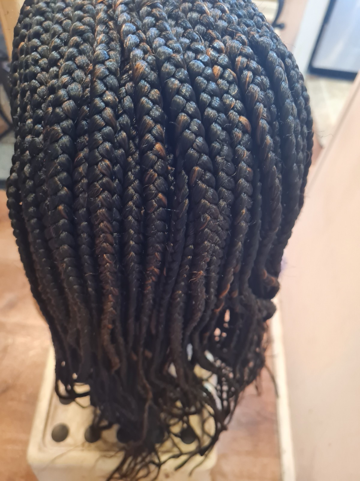 Braided Wig For Black Women Cornrow Braids Lace Front Synthetic Fiber