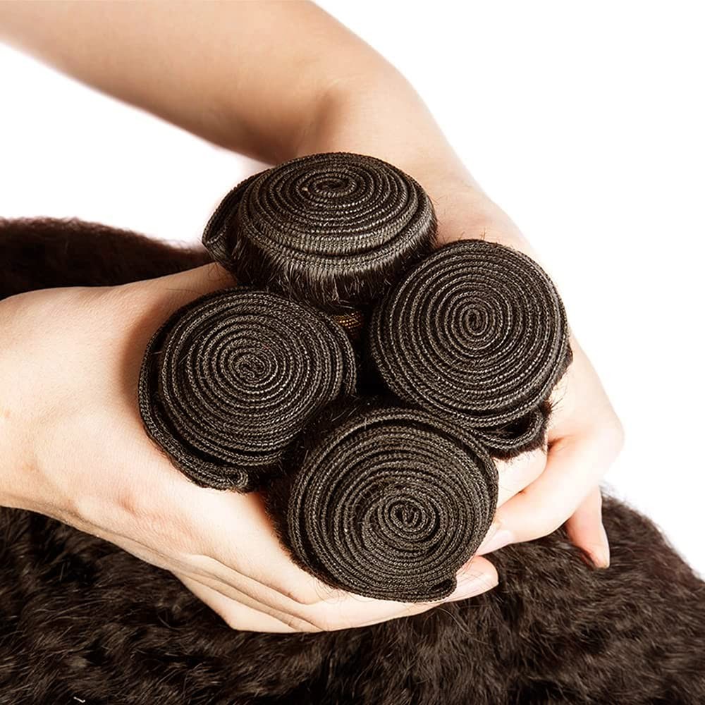 #4 Brown Bundles Yaki Straight Bundles Human Hair 28 30 32 Inch Brazilian Vir…