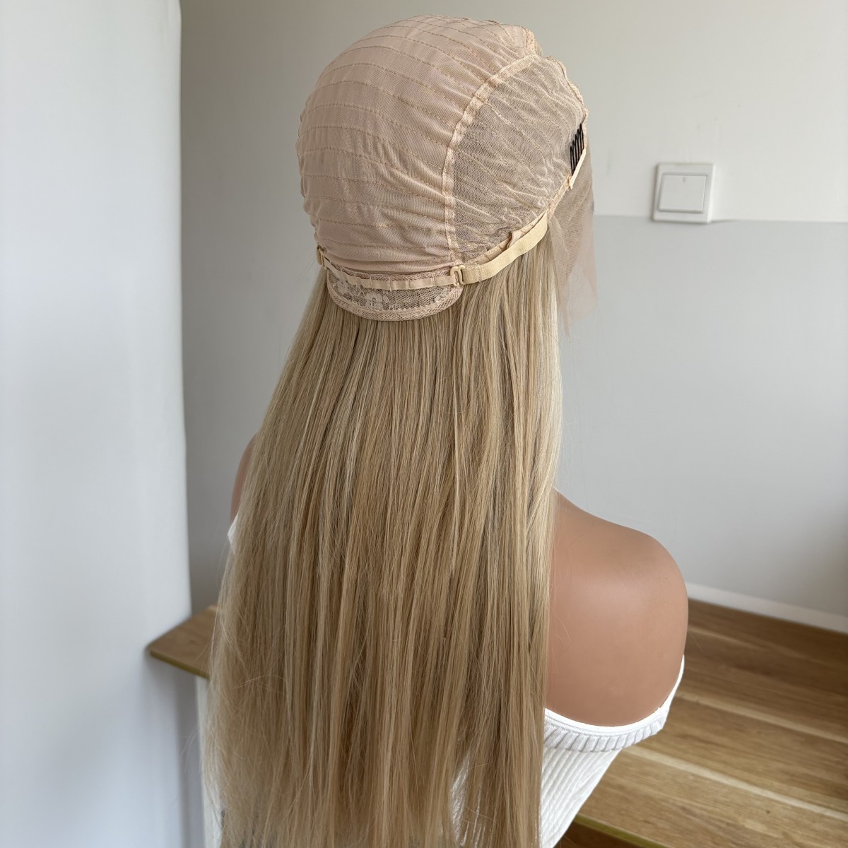 Layered Mixed Blonde Lace Front Wig Natural Long Straight Heat Resistant Hair