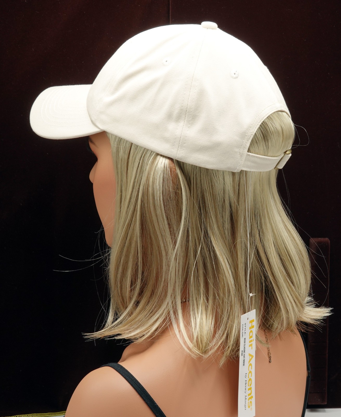 CLASSIC HAT by HENRY MARGU, Beige Hat w/Hair, 14H Lt/Med Blonde *CLEARANCE!* NEW