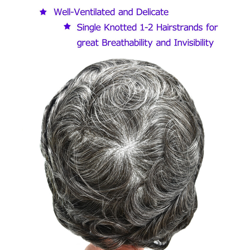 Toupee for Men Hair Replacement System All Swiss Lace Mens Hairpiece Wig Natural