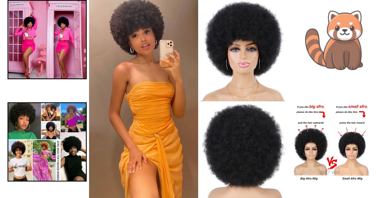 Stylish Synthetic Afro Wig for Women – Coily Hair, Perfect for Cosplay & Parties