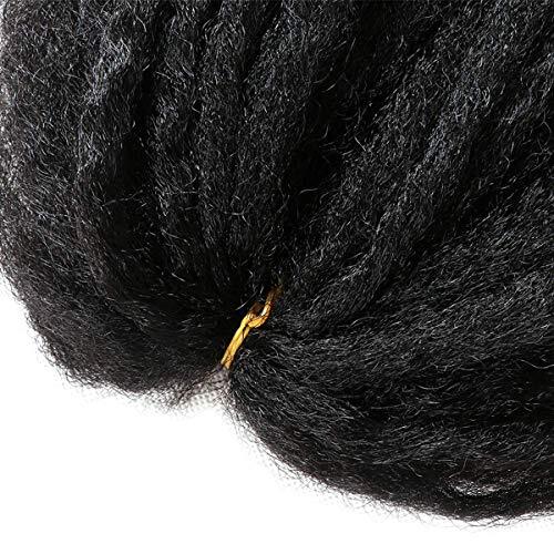 3 Packs Kinky Marley Braiding Hair for Twists 18 Inch 18 Inch (Pack of 3) #1B