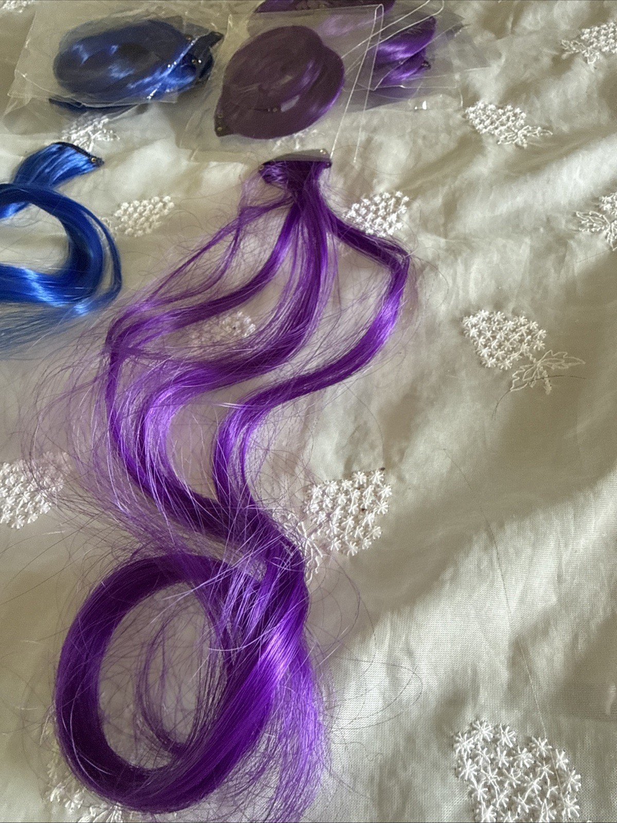 Beautiful Blue And Purple Sewing 17 Inch Synthetic 8 Each