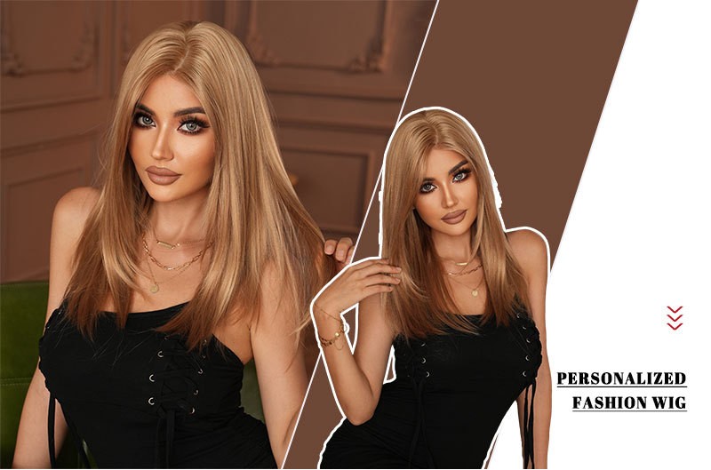 Blonde Retro Wig with Layers T Lace Synthetic Wig Straight Bob Inward Ends 23”