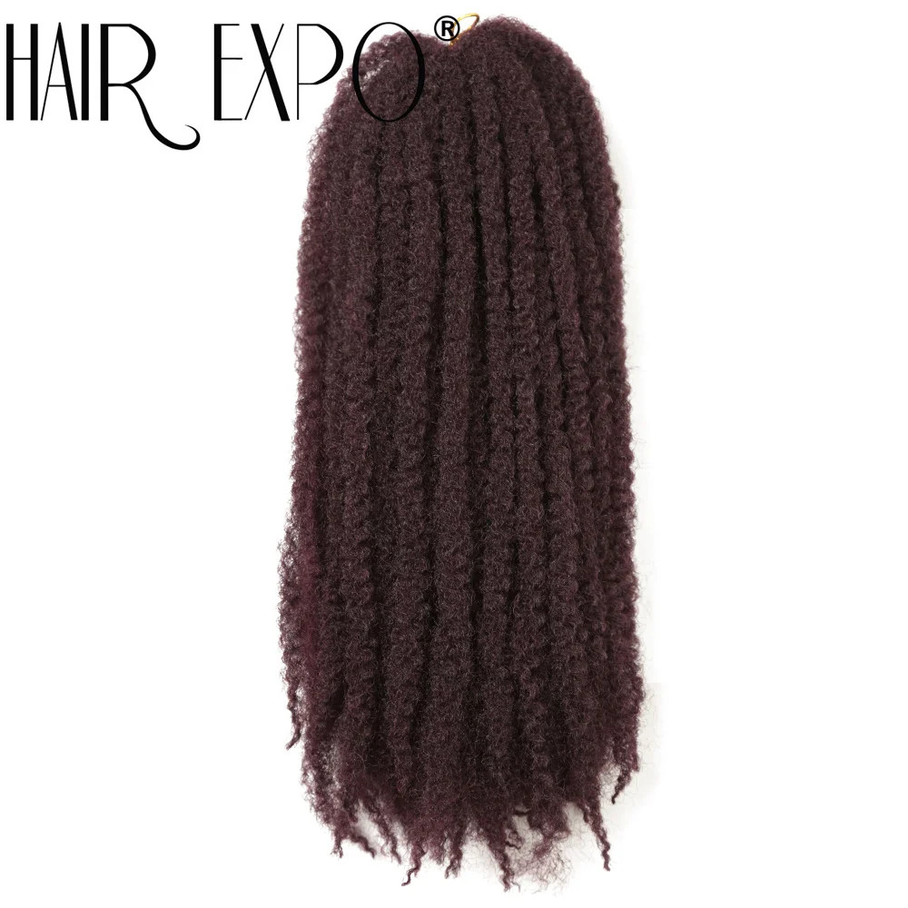 18 Inch Ombre Marley Hair Synthetic Braiding Hair for Afro Kinky Twist Braiding