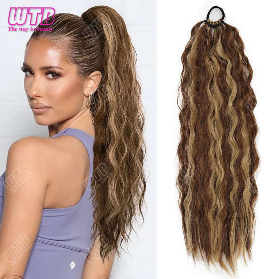 Synthetic Braided Wig Corn Perm Curly Ponytail Braided Wig For Daily Wear