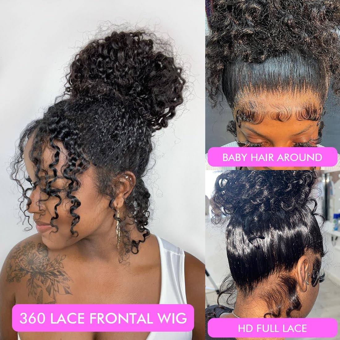 Healthair Deep Wave Lace Front Wig 360 Lace Front Wigs Human Hair Invisi Strap