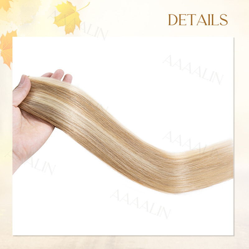 3/4 Full Head Hairpiece Clip in 100% Real Human Hair Extensions One Piece Thick
