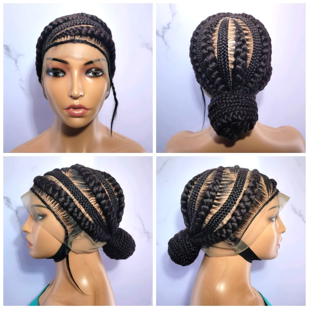 Braided Wig. Large Cornrow Braids. Full Lace with baby hair
