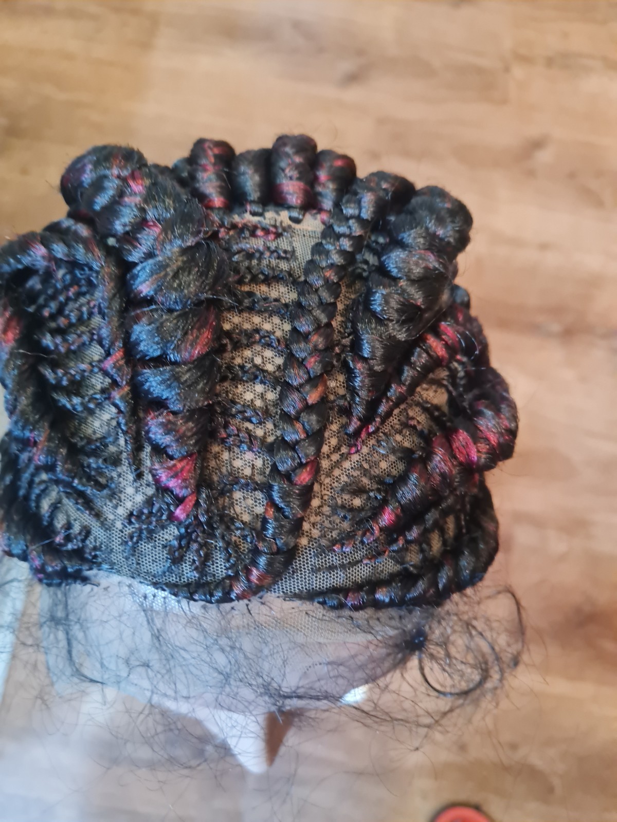 Braided Wig For Black Women Cornrow Braids Lace Front Synthetic Fiber