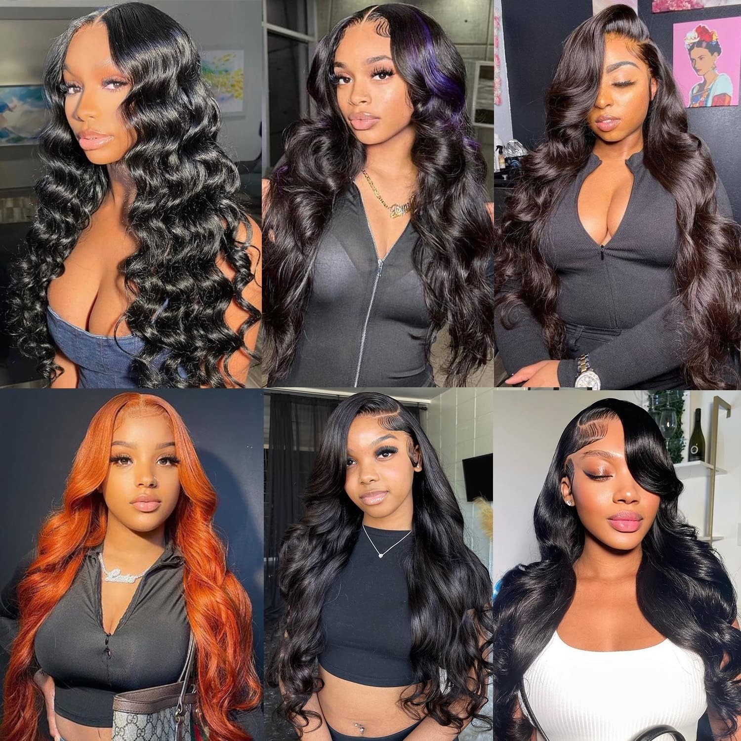 30″ 13×6 Body Wave Lace Front Wig Human Hair 200% Density HD Transparent Pre-Plu