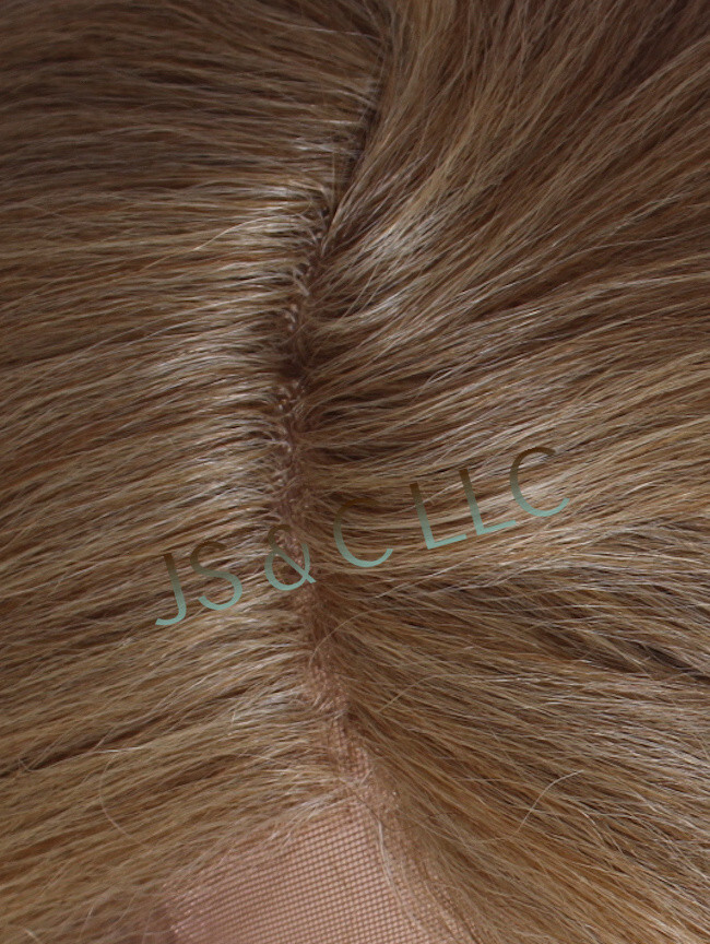 38″ Long Human Hair Blend Full Lace Front Wig Heat OK Blonde mix WEPC 27/613