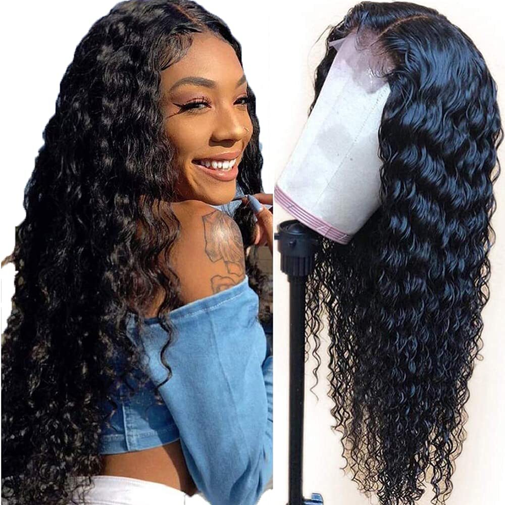2022 Human Hair Lace Front Wig Womens Brazilian Human Long Curly Wavy Hair Wigs