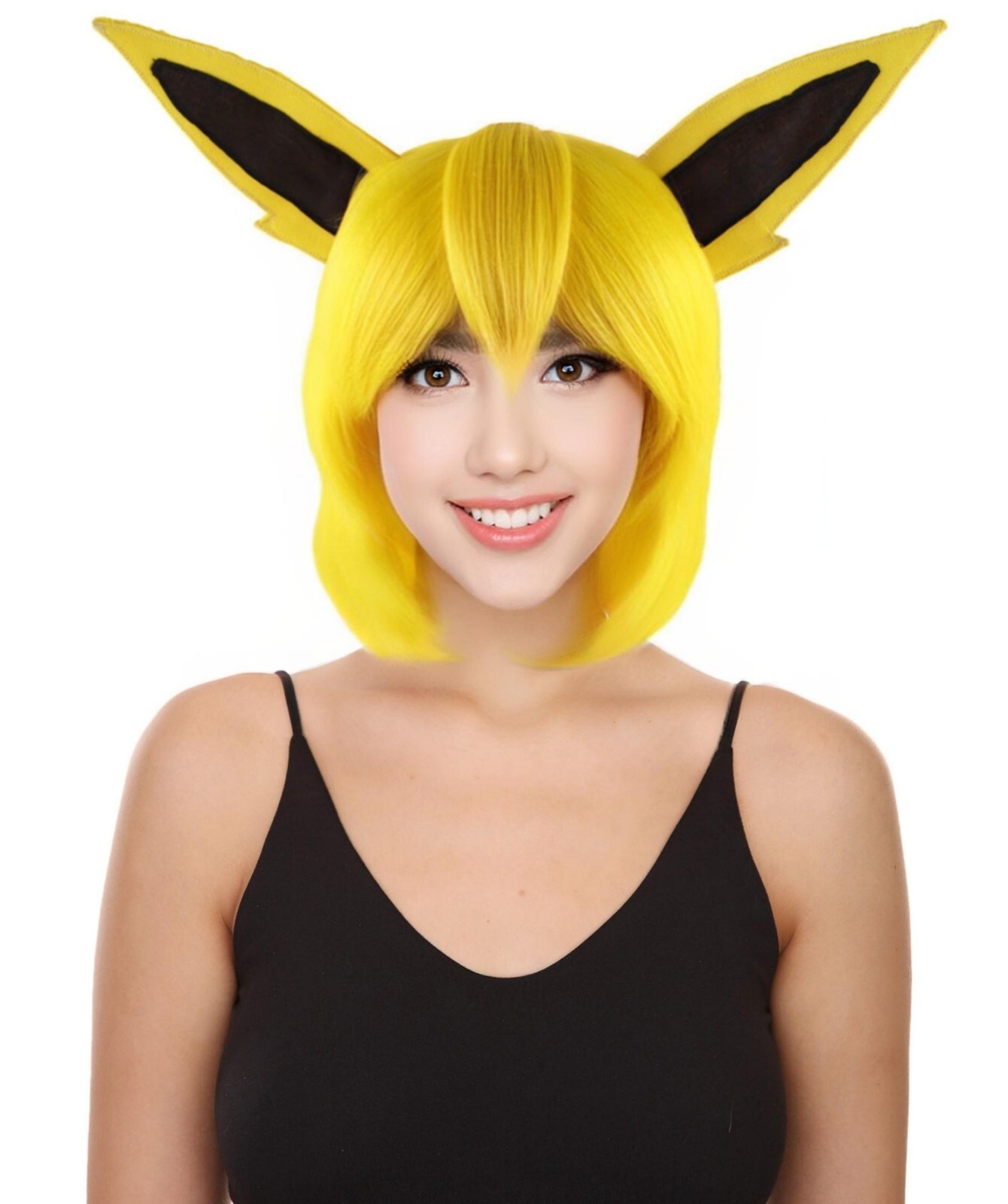 Monster Unisex Wig w/ Ears | Yellow Cosplay Wig | Premium Breathable Capless Cap