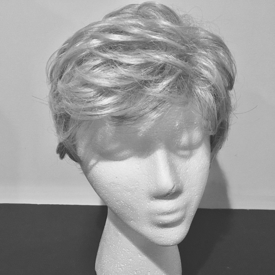 Estetica Wefted Light 3-Tone Grey Blend Synthetic Wig + Wig Care Items (Vikki?)