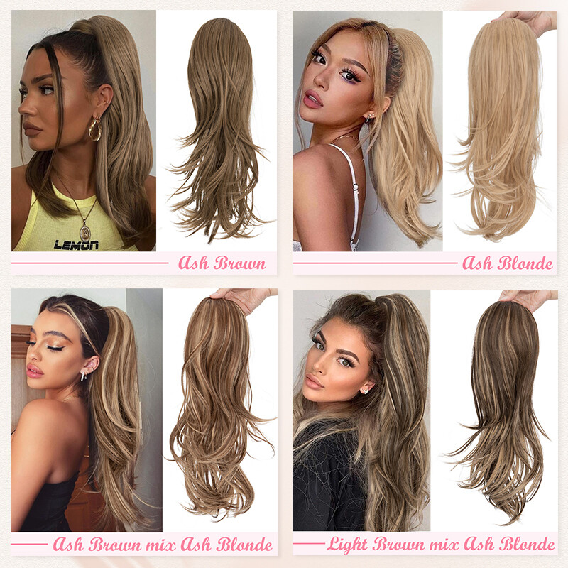 Drawstring Ponytail Clip in Hair Extension As Human Long Thick Layered Pony Tail