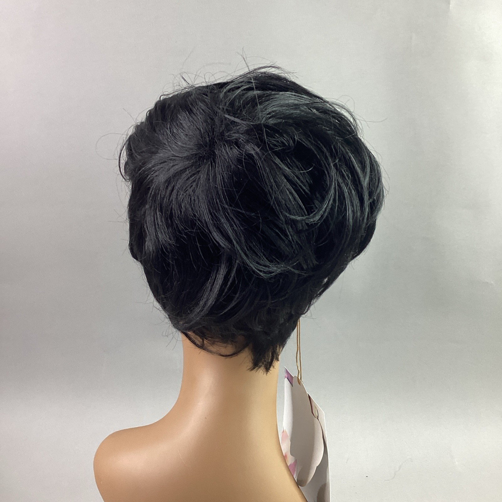 Halo Cutie Straight #1B Off Black Human Hair Blend Full Wig