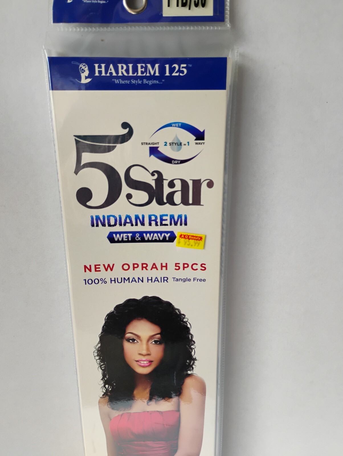 Harlem 125 5 Star Indian Remi Wet & Wavy Human Hair New Oprah 5PC Weave