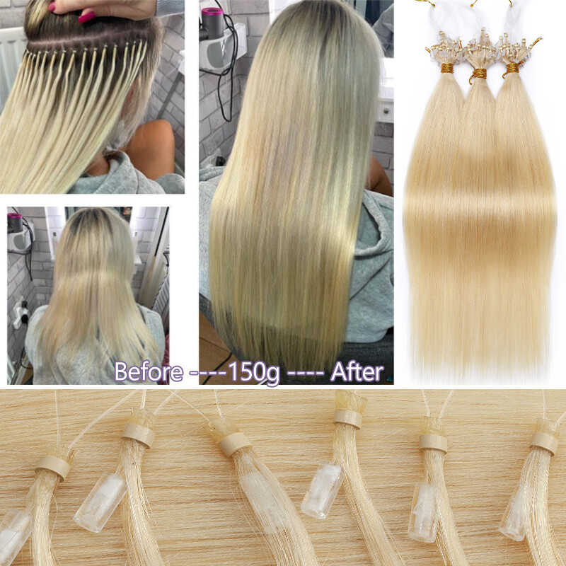 CLEARANCE Micro Loop Ring Beads 100% Remy Human Hair Extensions 1G/S Thick Ombre