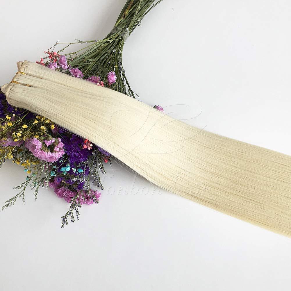 Double Weft Human Hair Extensions 100% Remy Russian Sew In Hair Full Head 100g