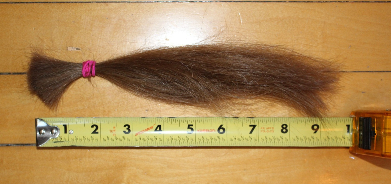 Human Hair Ponytail Haircut-FRESH CUT VIRGIN-9 Inches Blonde for Wigs Etc.