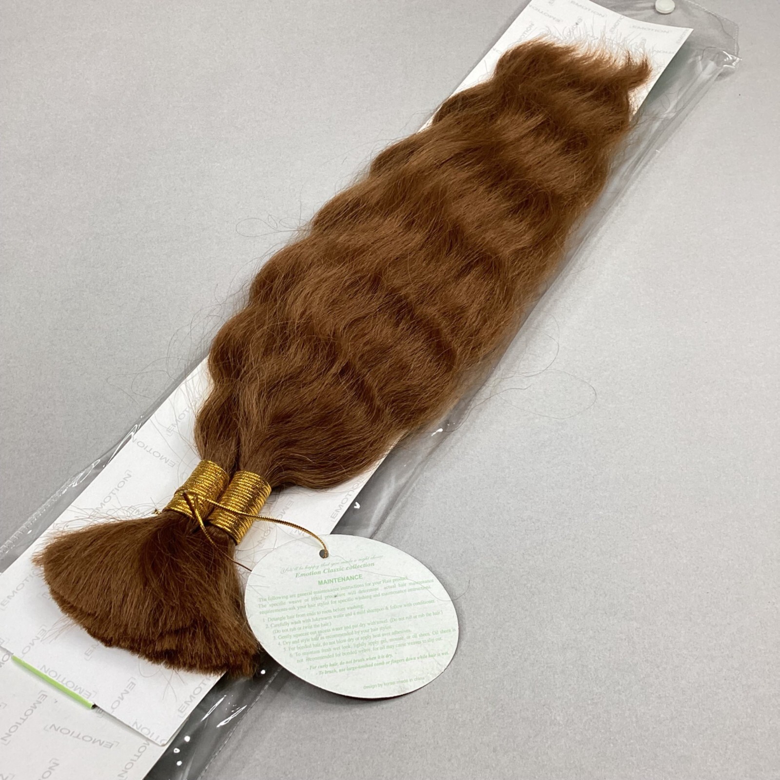 14” Honey Brown #30 Super Wave Bulk Micro Braiding Blend Hair