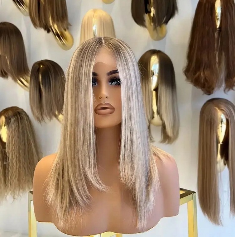 Preplucked Hairline 13x4Ombre Paltinum Blonde Lace Front Wig 100% Human Hair Wig