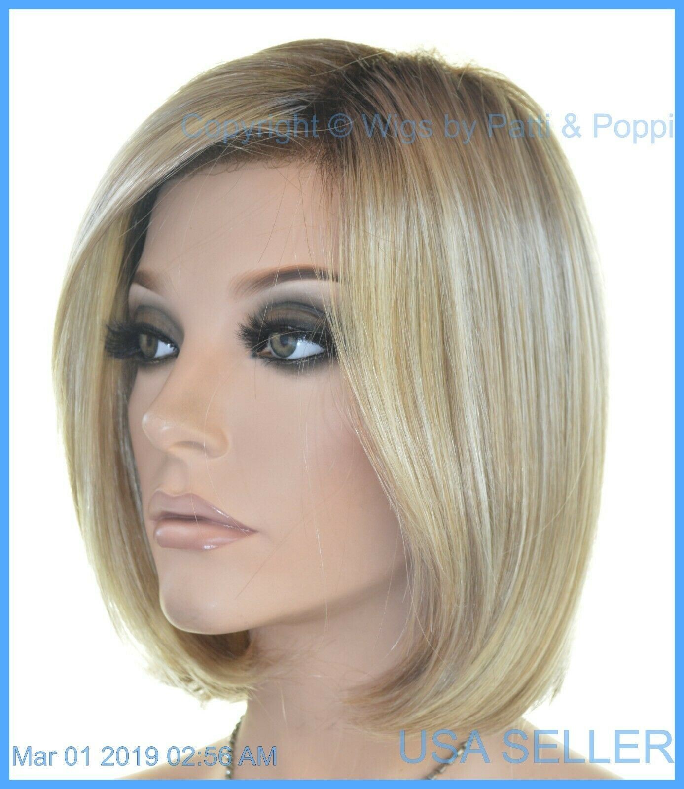 Kristen Renau LACE FRONT WIG “12FS8” HOT SASSY STUNNING ROOTED BLOND BOB