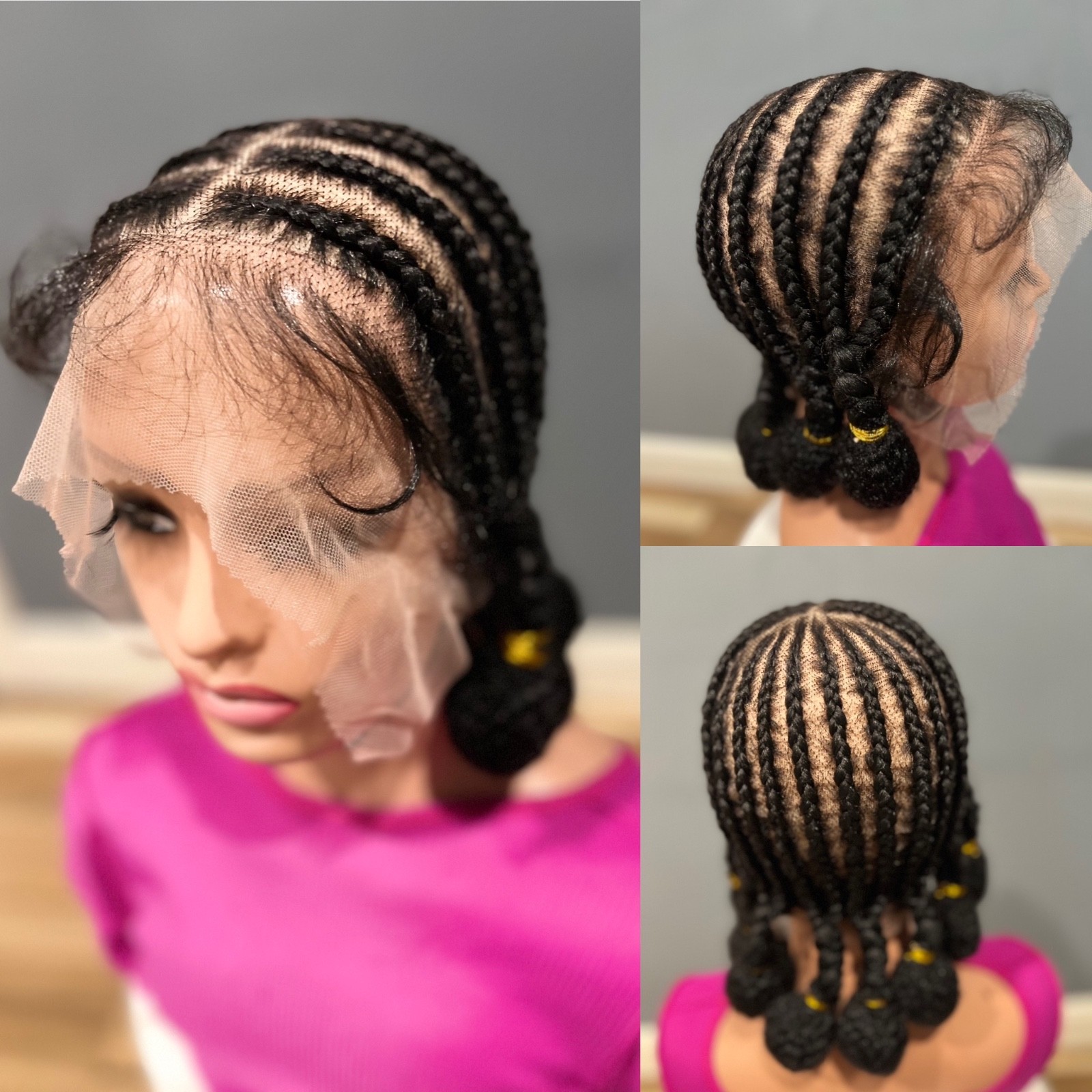 Braided cornrow comfortable wig.Ready to ship .