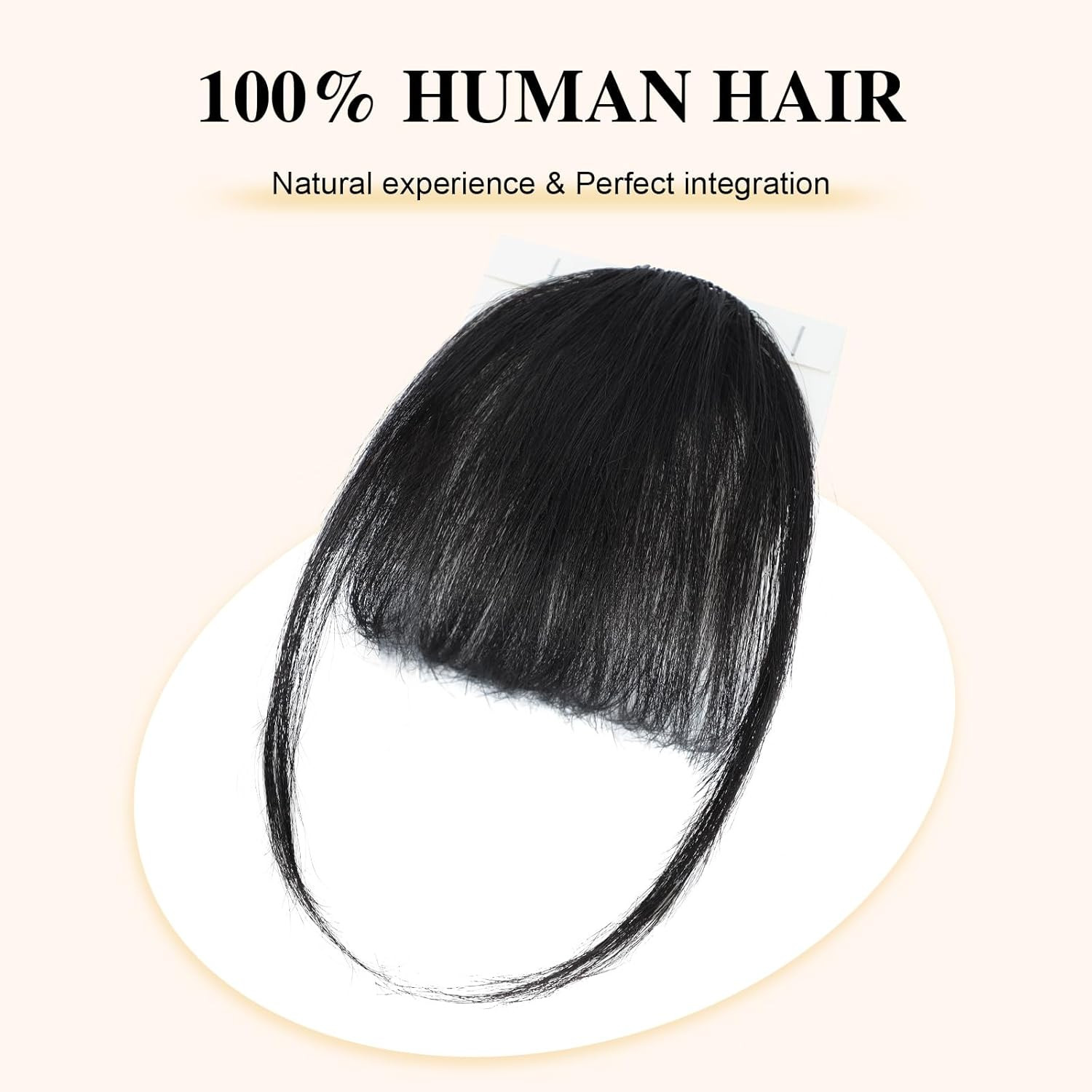 Clip in Bangs Real Human Hair Bangs Hair Clip with Temples Hairpieces for Women