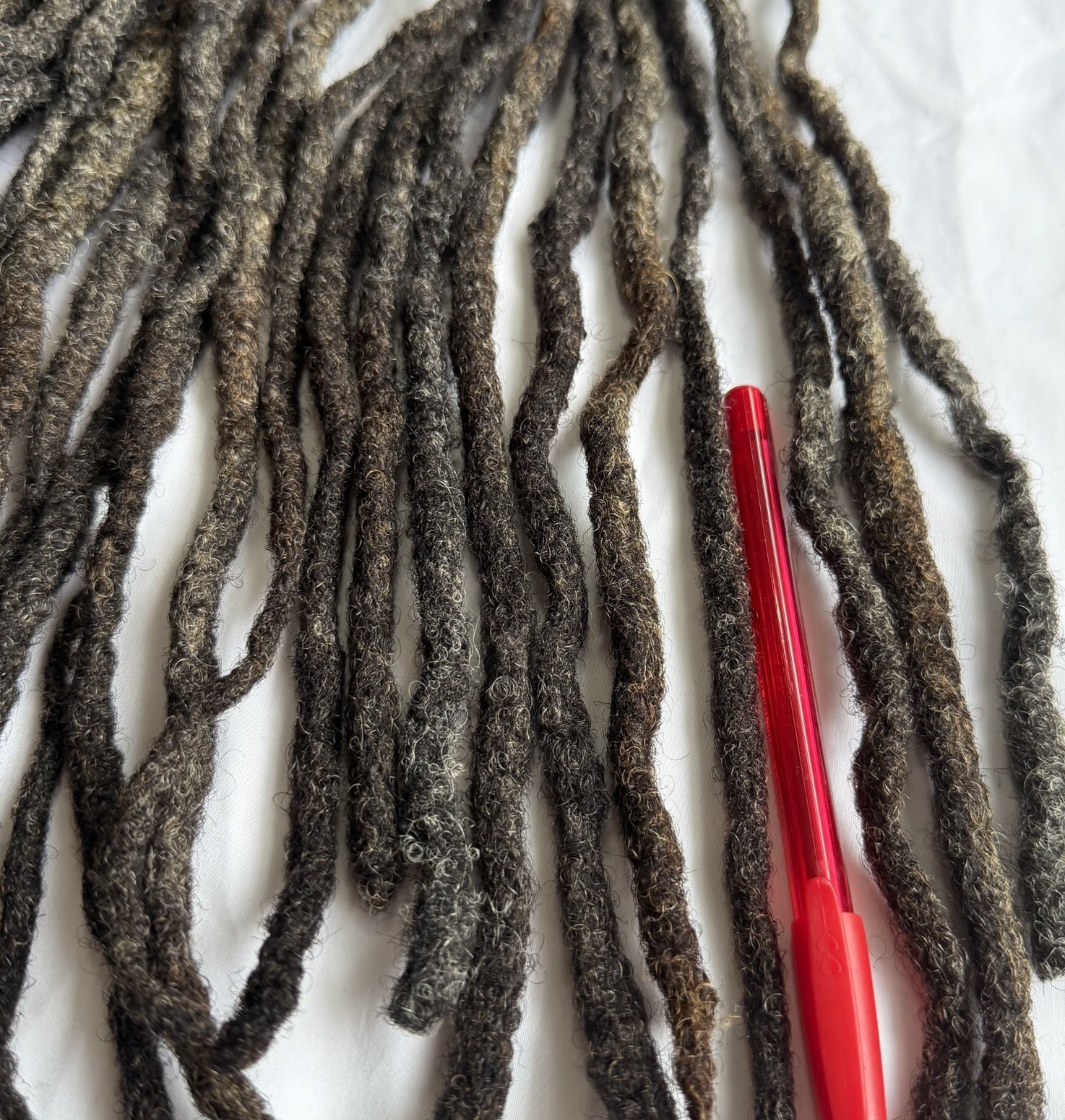 100% Real Naturally Grown Human Hair DreadLocks 37pcs Up To 15” Long 1.5cm +