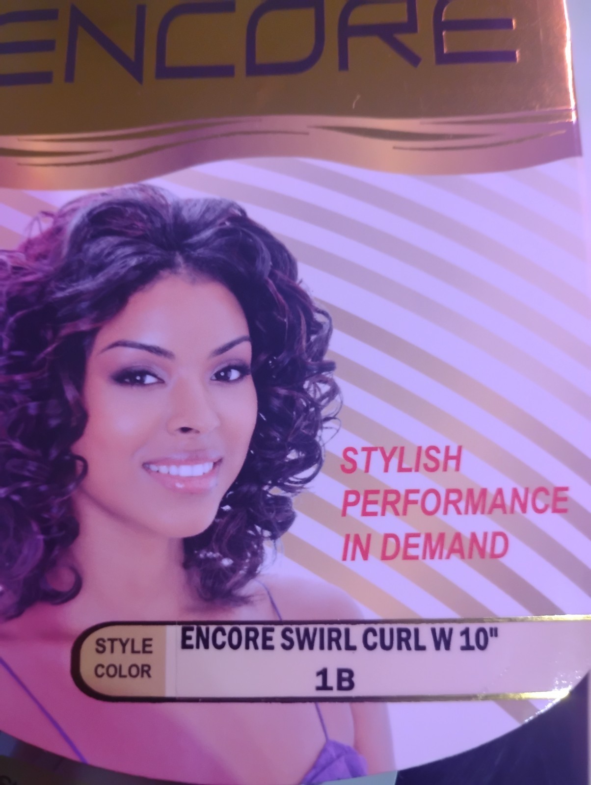 Encore Janet weave 100% Human Hair Quality Collection Swirl Curl 10 Inch 1B