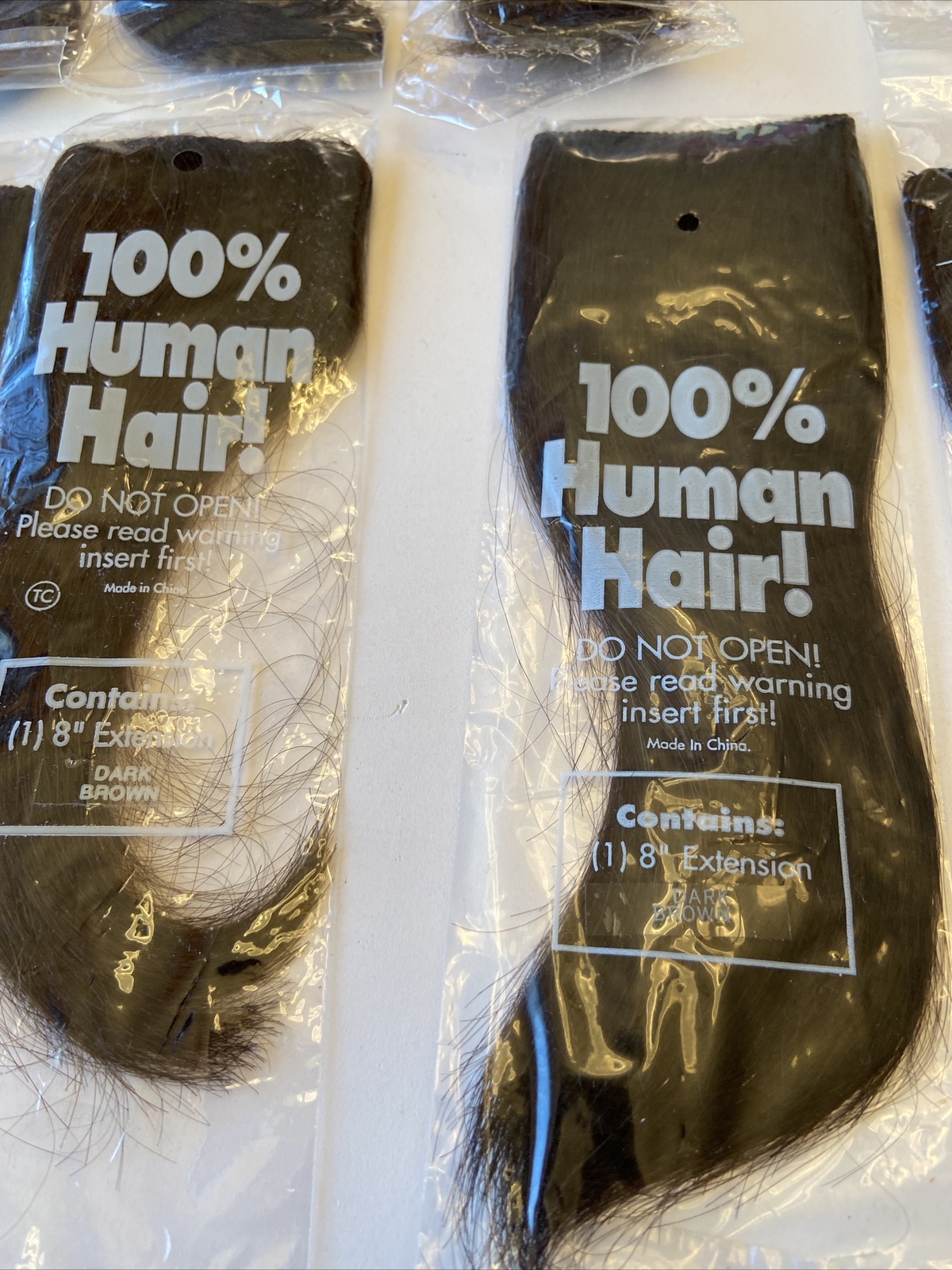 Brandless 100% Human Hair 12” 8” 6” Combs 14 PCS Clip In Extensions Dark Brown H