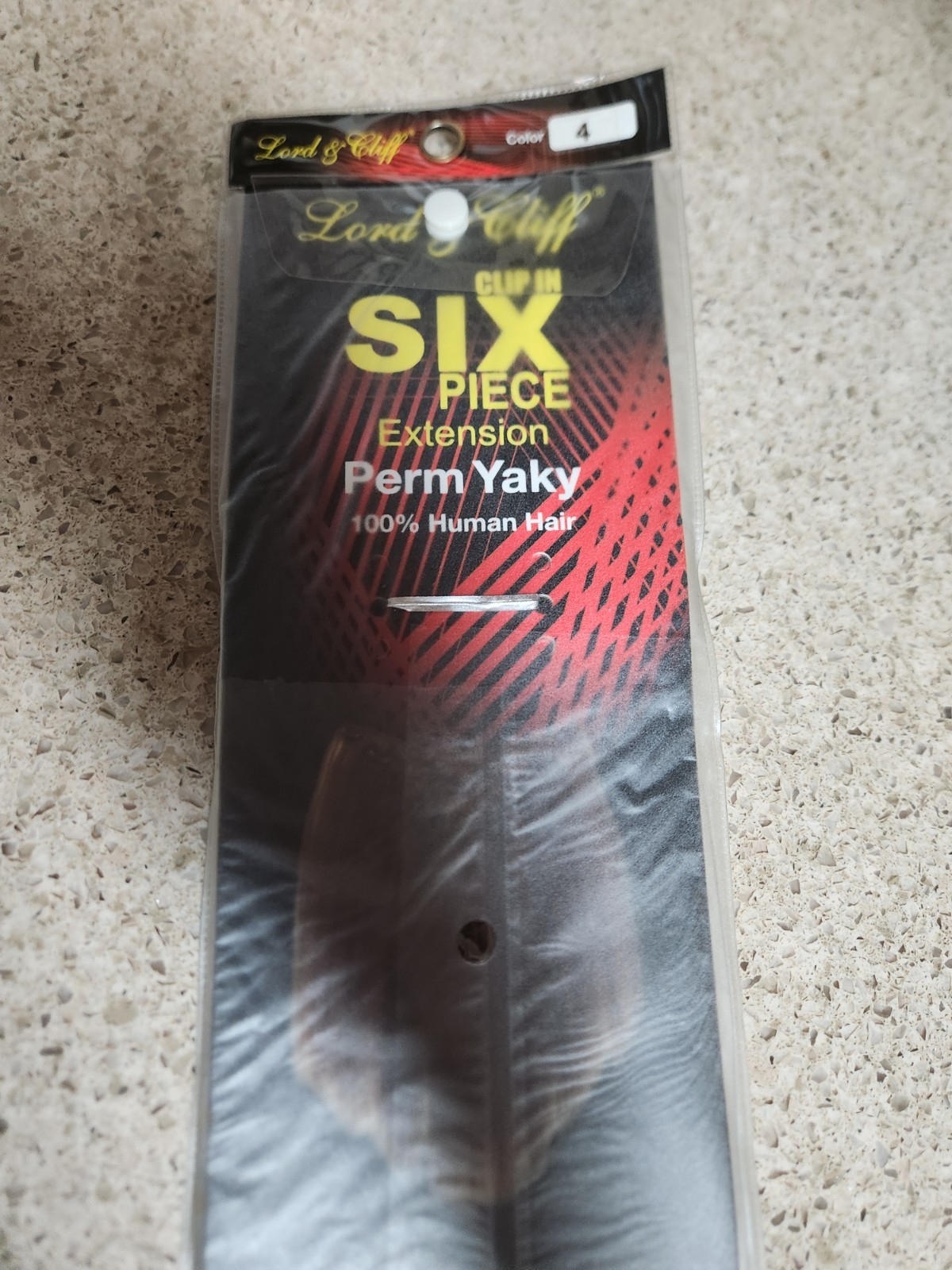 New Lord Cliff 100% Human Hair Extension Perm Yaky 6 Piece Clip Color 04 10-12″