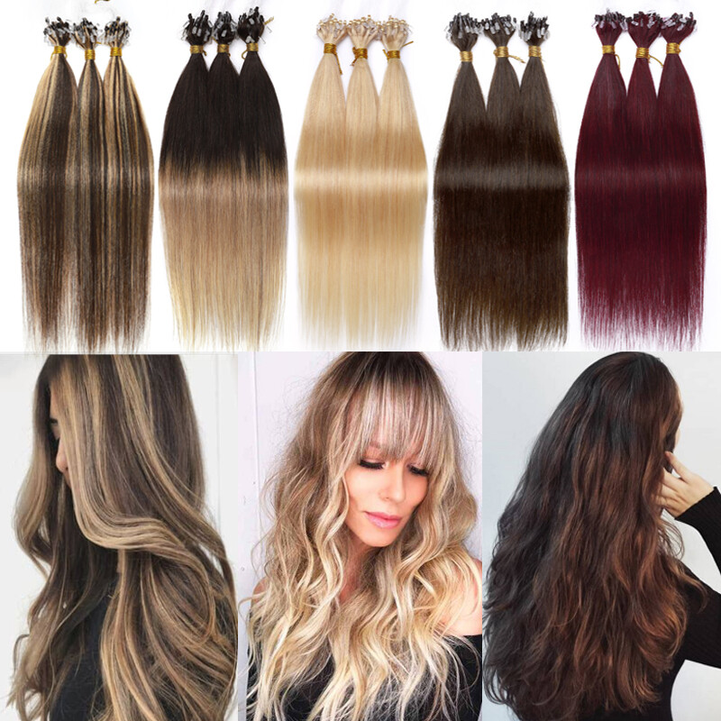 Clearance 1G Micro Loop Ring Tip 100% Remy Human Hair Extensions Nano Beads 200S