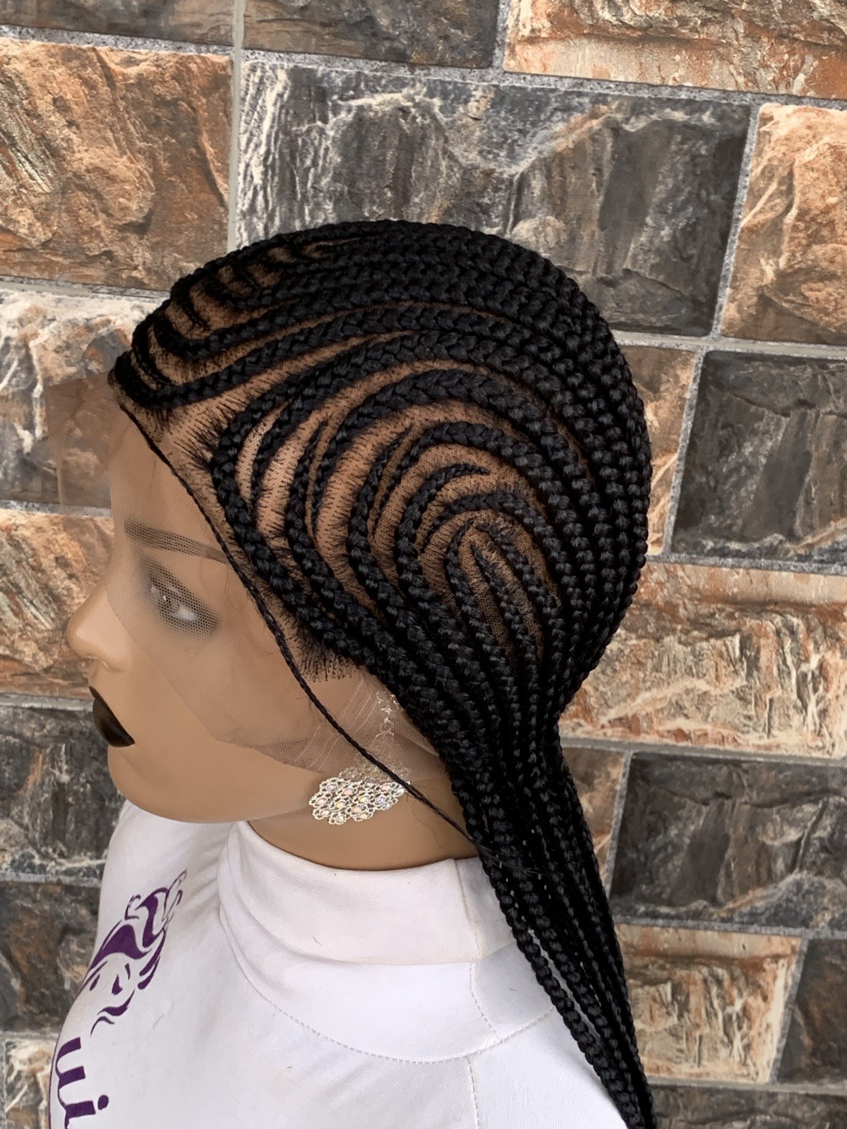 Simple Cornrows Braided Wig Box braids Full lace braids wig Senegalese