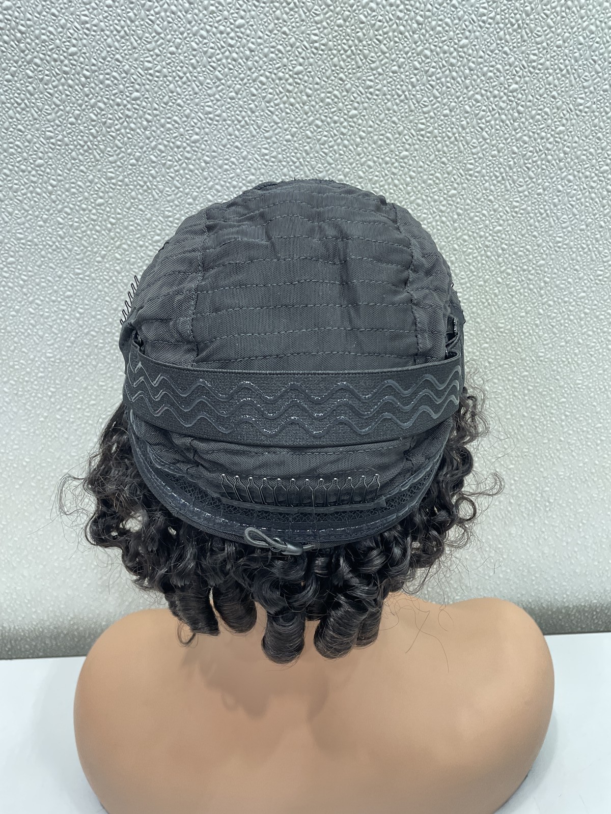 VIP Beauty Burmese Curly Human Hair Beginner Friendly Half Wig, Natural Black