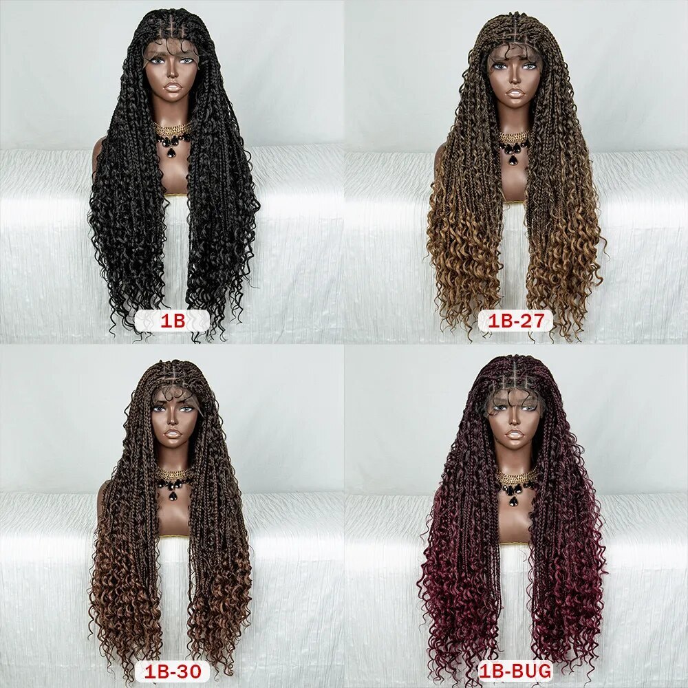 32 Inches Synthetic Lace Braided Wigs Lace Women Braid Wigs Clearance Lace Wig