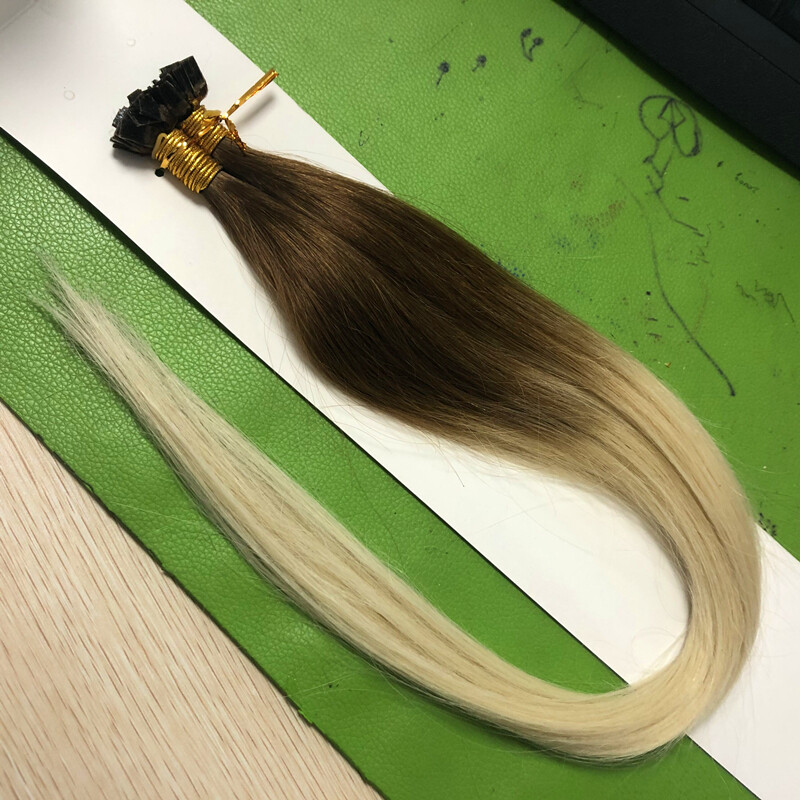 7A 14″-30″ Pre Bonded Flat Tip Keratin Remy Human Hair Extensions 1G thick hair