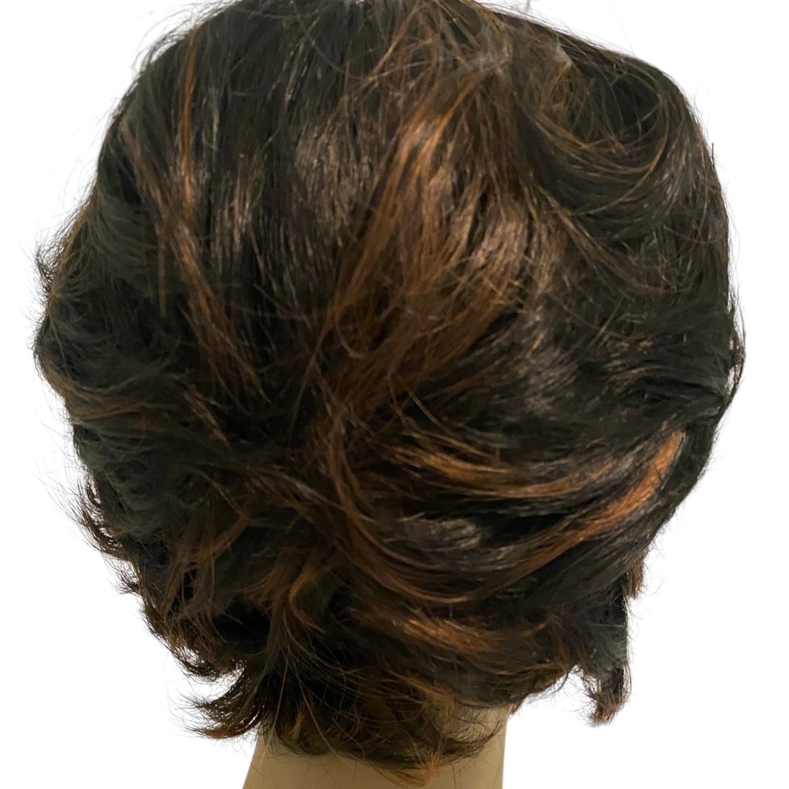 ASHRO 6935059 Soft Wavy Wig Synthetic Dark Brown Copper Heat Resistant Avg NWT