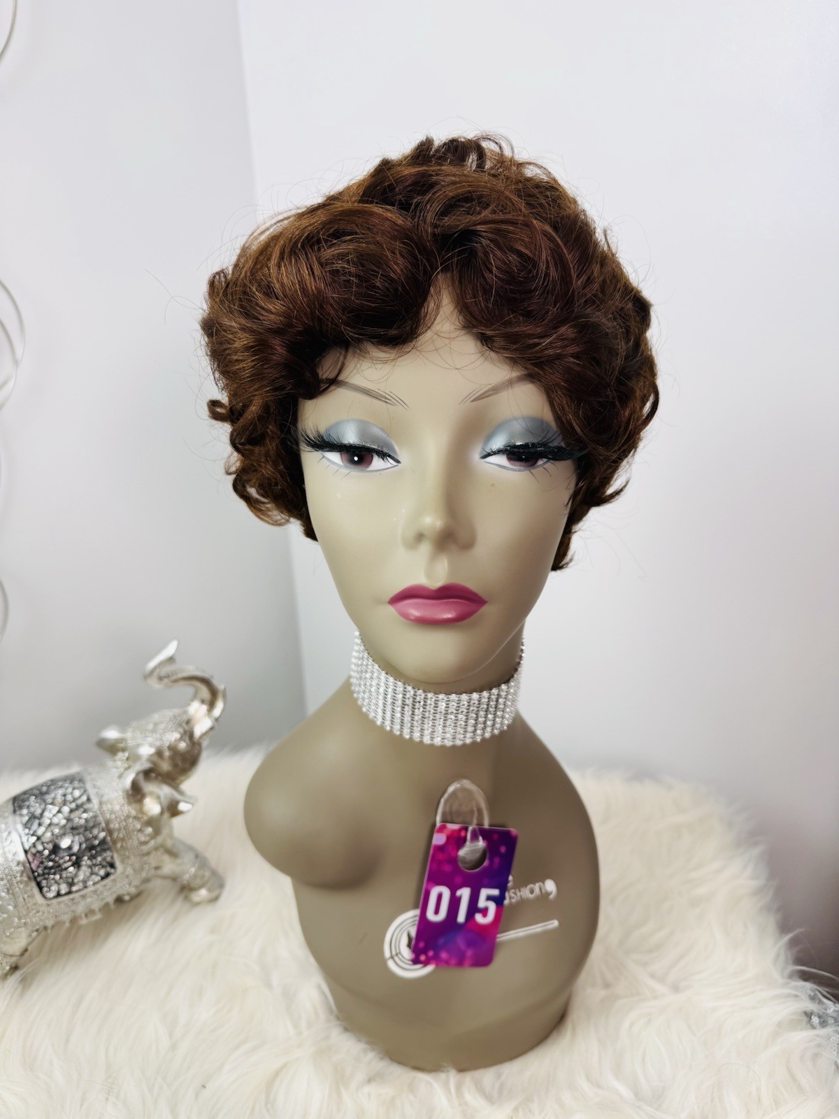 Pixie Cut /100% Human Hair/#4 Color / Machine Made
