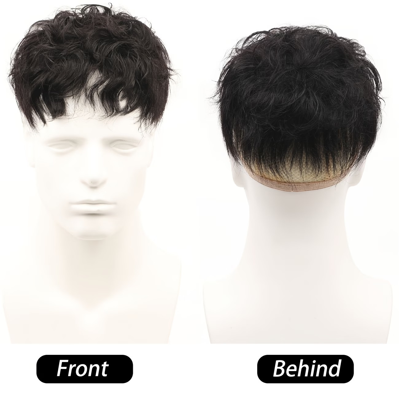 Men’s Wig Real Human Hair Japanese-style Handsome Leslie Curl Invisible Seamless