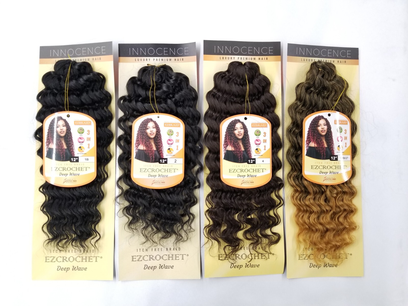 I&I Hair Innocence EZCROCHET Deep Wave Braiding Hair Spectra 12″