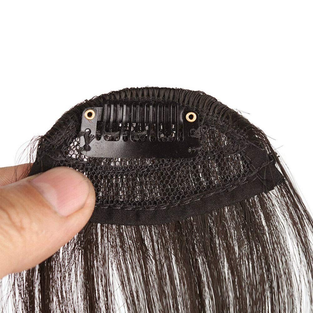 Clip In Bangs Human Hair Extensions Dark Brown Remy Fringe Hairpiece