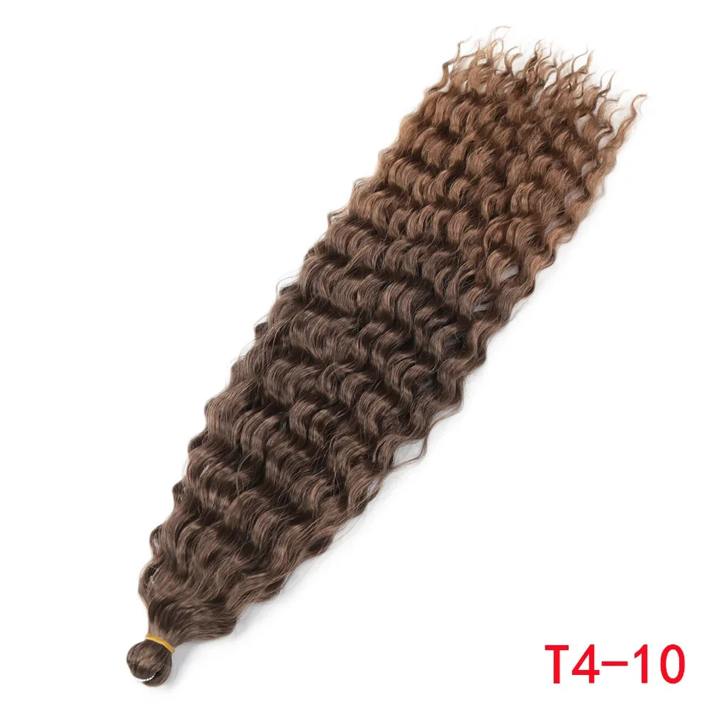 Ariel afro Curl Water Wave Braiding Hair Synthetic Crochet Blonde Pink Ombre