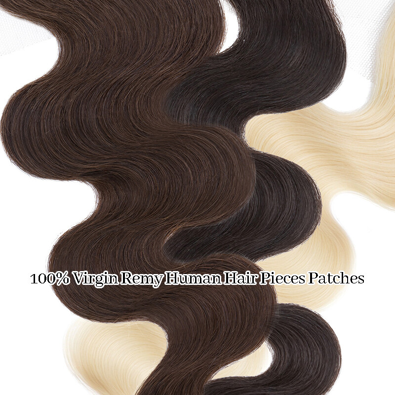 100% Remy Human Hair Hairpiece Full Lace Base Bald Spot Cover-up Patches Topper